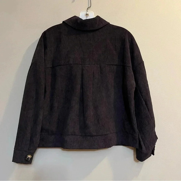 LuLaRoe Size Small S Berlin Jacket The Great Outdoor Brown Corduroy Shacket - Picture 6 of 8